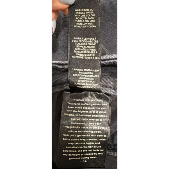 GOOD AMERICAN Good Legs Flare Jeans in Black Mid Rise Stretch Size 14-18 - Picture 6 of 6